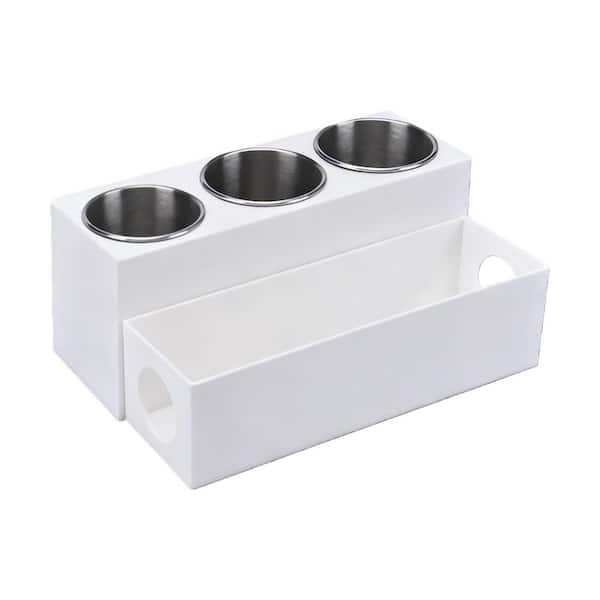 White Acrylic Hair Tool Organizer Hair Styling Accessories Hot Tools Organizer Hair Dryer, Blow Dryer, Curling Iron