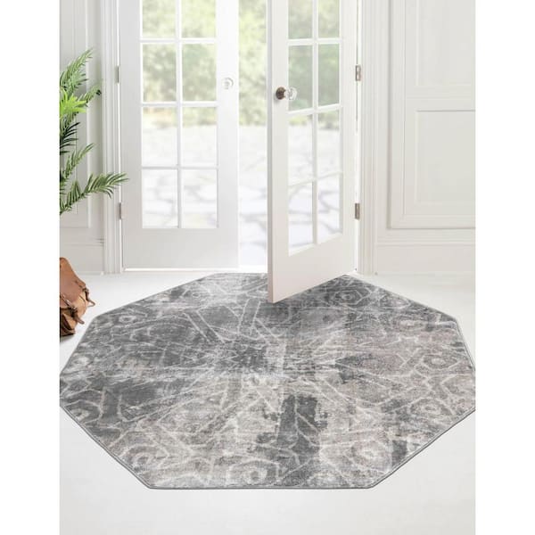 Sofia Rainier Dark Gray 5 ft. 2 x 5 ft. 2 Area Rug