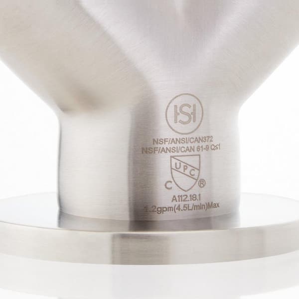 SIGNATURE HARDWARE - Vassor 8 in. Single Hole Double Handle Bathroom Faucet in Brushed Nickel