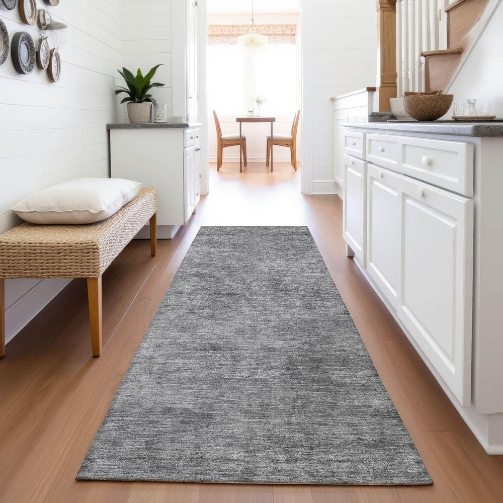 Mayfield Premium Machine Washable Abstract AMF1359 Gray 2 ft. 3 in. x 7 ft. 6 in. Runner Rug price history on PriceWatchPro