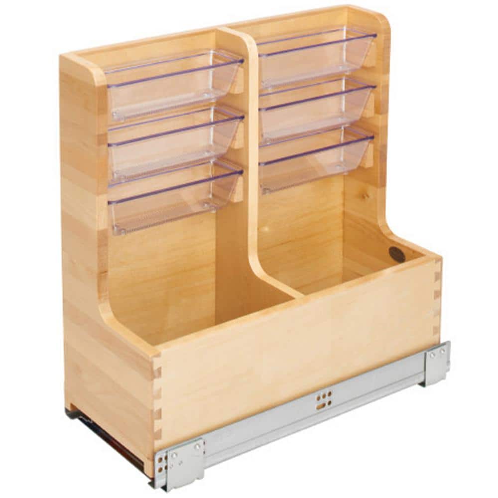Natural Maple 24 in. Wood Vanity Base Cabinet Organizer w/ Soft-Close price history on PriceWatchPro