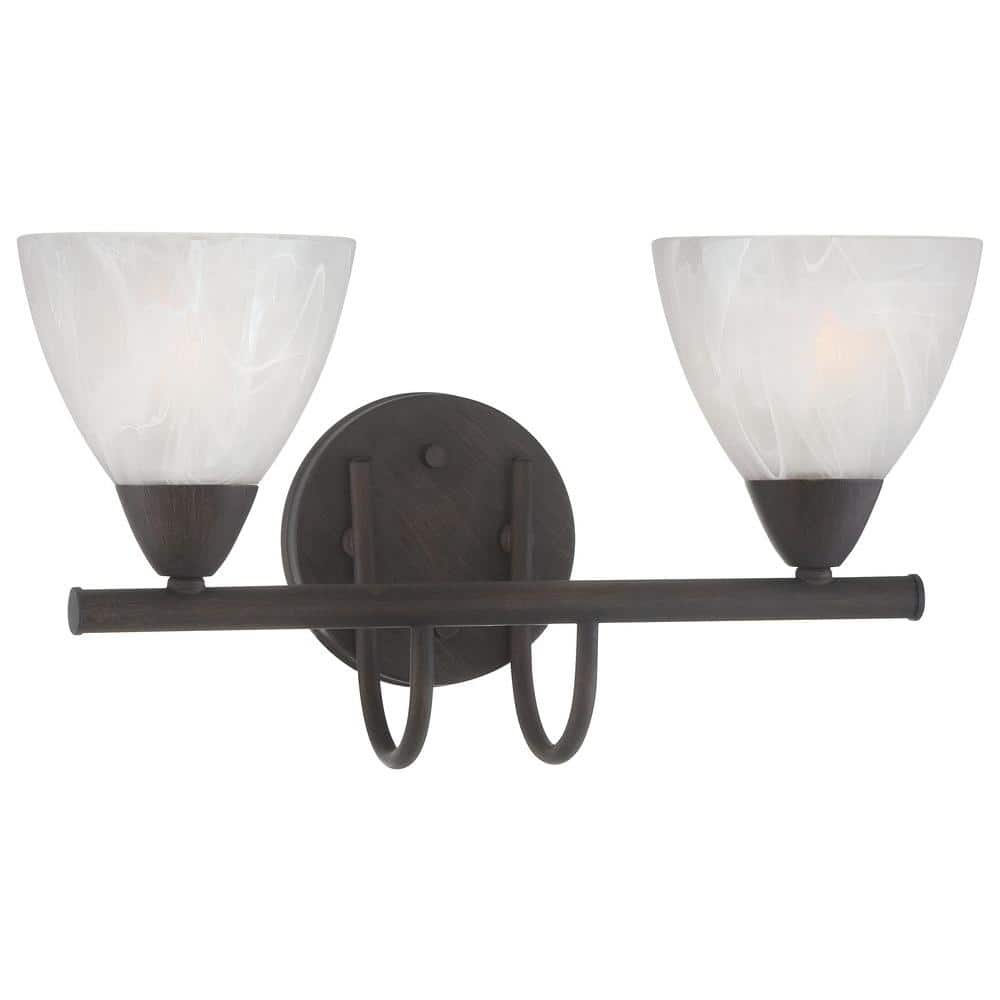 Thomas Lighting Tia 2-Light Painted Bronze Bath Fixture 190016763 - The ...