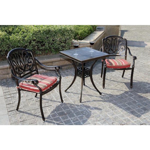 Moda Furnishings Siva 3 Piece Metal, How Big Should A Round Table Be To Seat 666