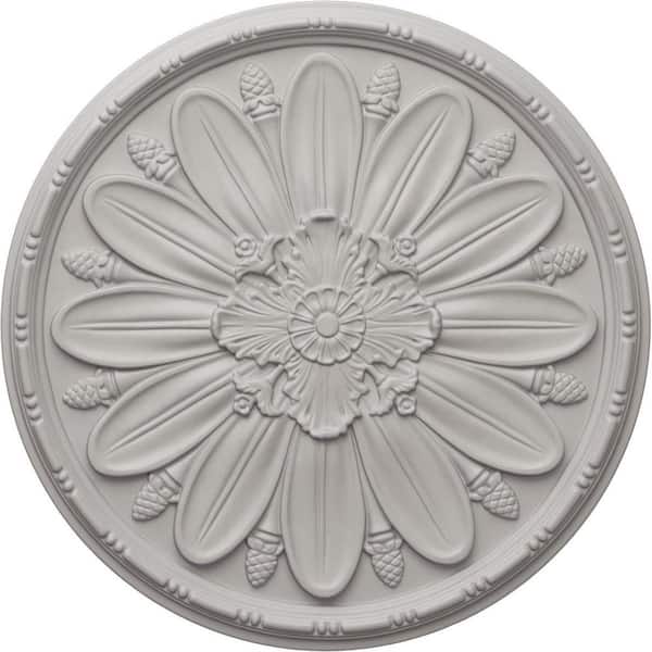 Ekena Millwork 29-7/8 in. x 1-3/8 in. Fairfax Urethane Ceiling, Ultra-Pure White