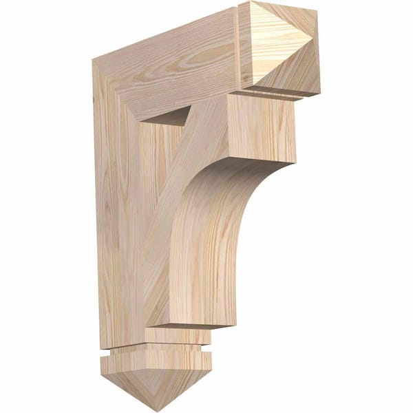 Ekena Millwork 5.5 in. x 26 in. x 22 in. Douglas Fir Westlake Arts and Crafts Smooth Bracket