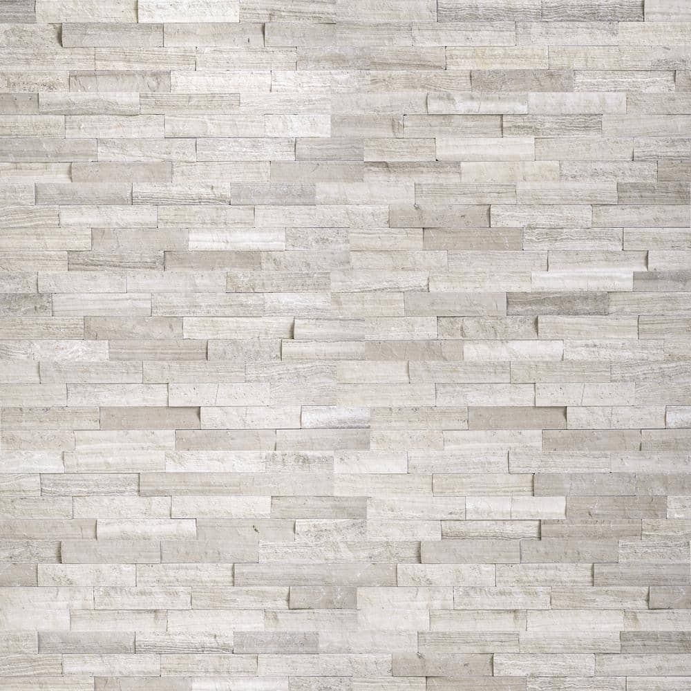 Take Home Tile Sample - Gray Oak Split Face Ledger Panel 4 in. x 4 in. Marble Wall Tile price history on PriceWatchPro