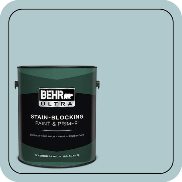 BEHR ULTRA 1 gal. Home Decorators Collection #HDC-SM14-8 Floating Blue Semi-Gloss Enamel Exterior Paint & Primer