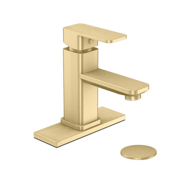 Glacier Bay Single-Handle Single Hole Bathroom Faucet in Matte Gold
