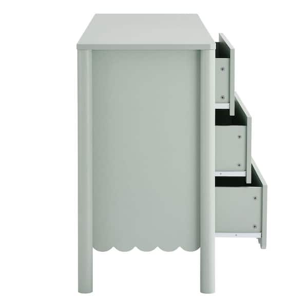 MODWAY Emmeline Scalloped 6-Drawer Dresser in Sage EEI-7157-SGE - The Home  Depot