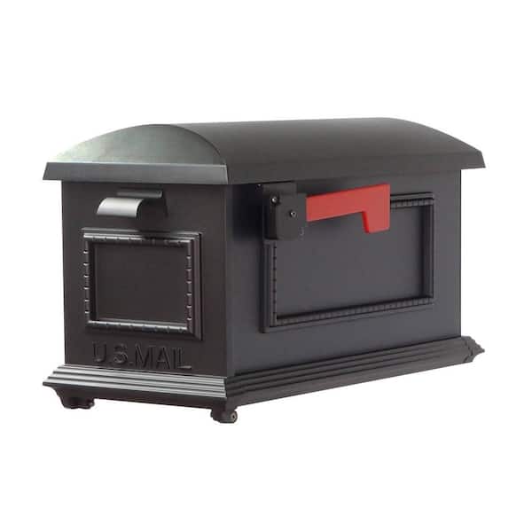 Unbranded Traditional Black Post Mount Mailbox