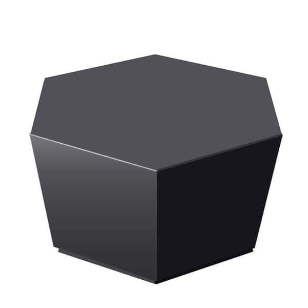 28'' Outdoor Hexagon Magnesium Oxide Coffee Table, Dark Gray
