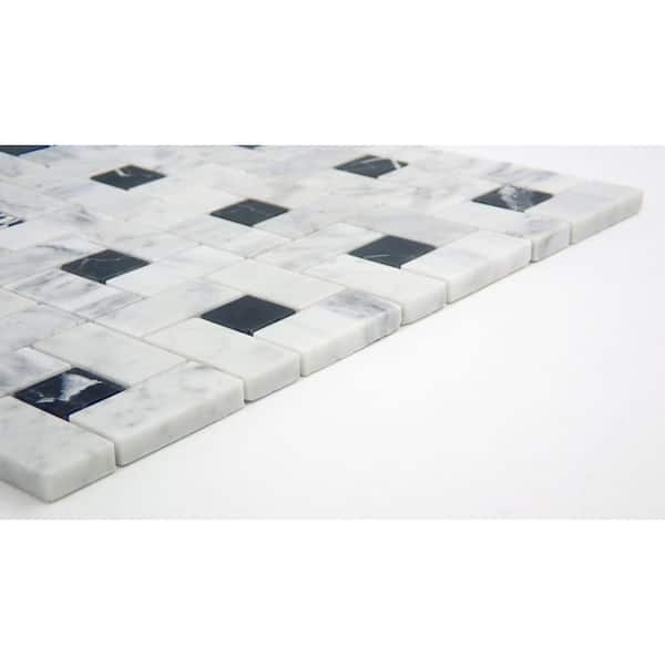 手数料安い EMSER TILE 12.01 x in. 12.01 Honed Black Gioia Bianco Marble アルバム・スクラップ