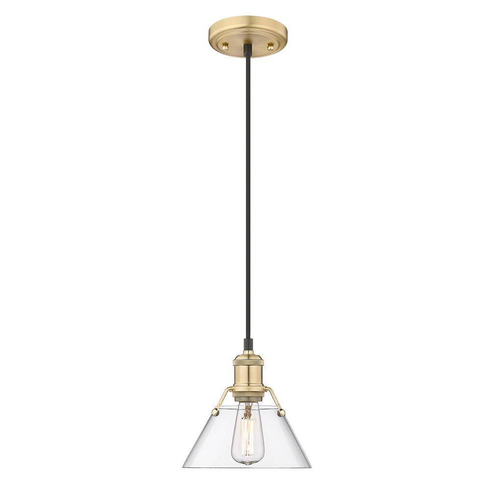 Vintage Bronze Mini Pendant with Clear Glass Shade