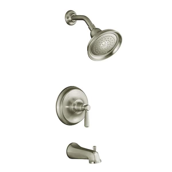 KOHLER Bancroft Single-Handle 1-Spray Tub and Shower Faucet Trim in Vibrant Brushed Nickel (Valve Not Included)
