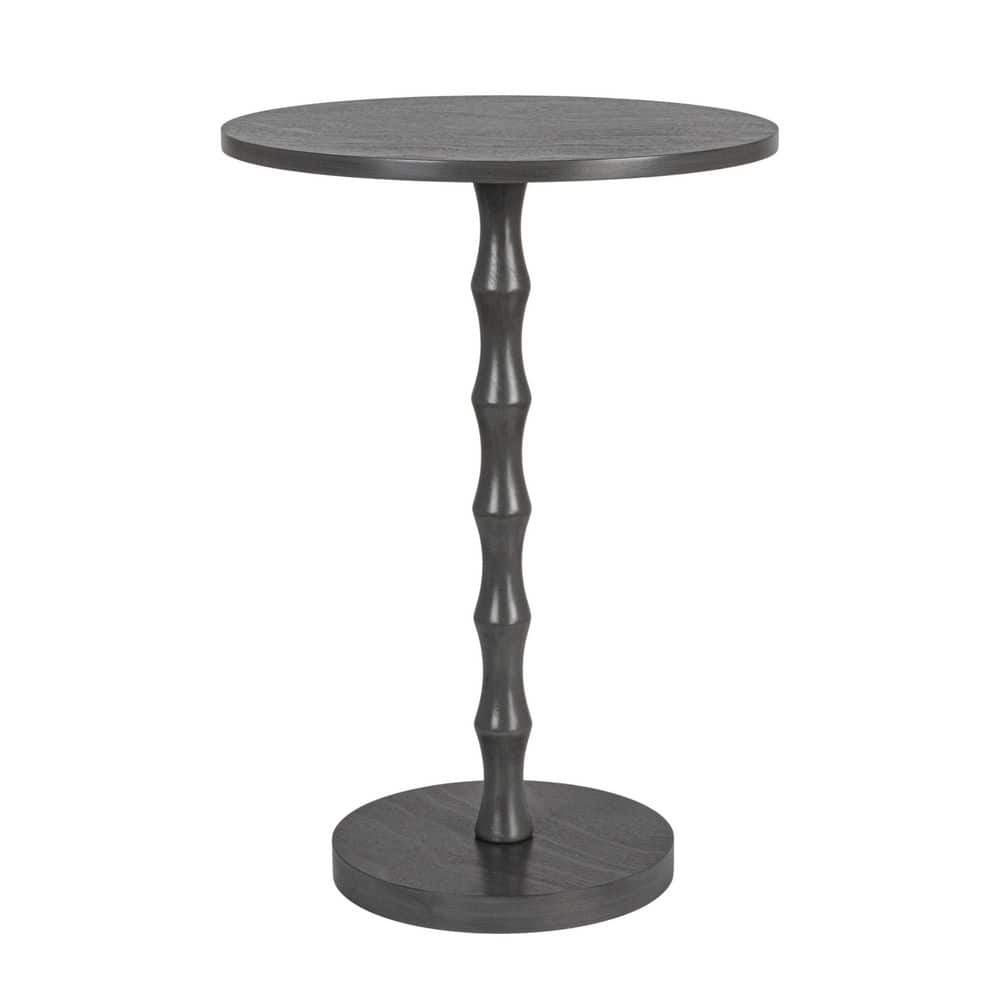Spindle Step Table Storied Home Smith 16.9 in. Gray Round Wood Spindle End Table EC1942 ...