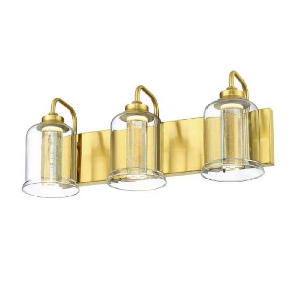 20 in. 3-Light 18-Watt LED Vanity Light with Crystal Gold LED Vanity Light price history on PriceWatchPro
