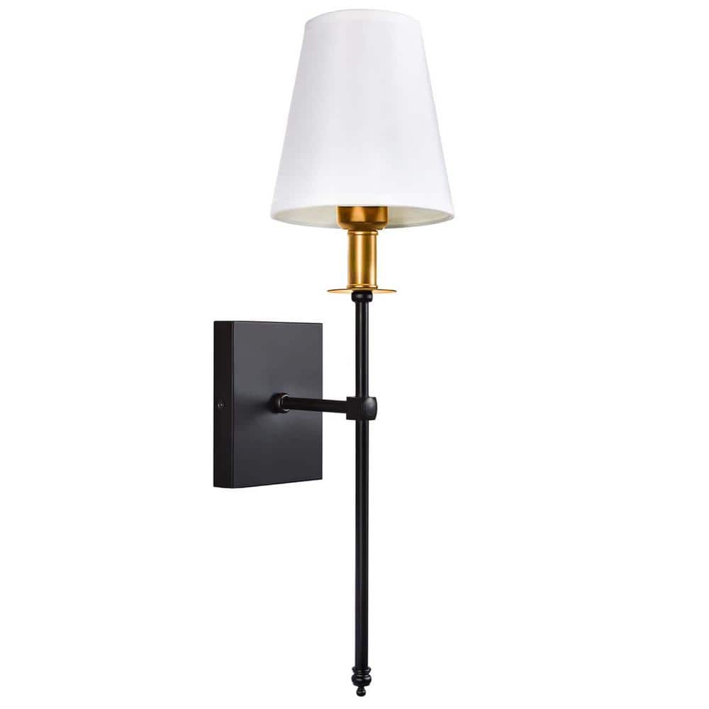 Cordless Rechargeable Operated Wall Light with Remote Control, 2-Tone Finis