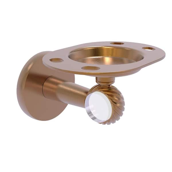 Allied Brass Clearview Tumbler and Toothbrush Holder with Twisted Accents in Brushed Bronze