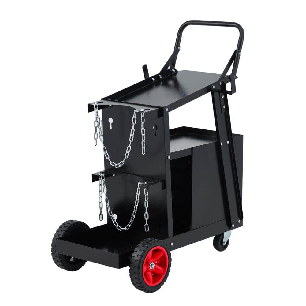 Welder Cart with Drawers, Welding Cart with Tank Storage Safety Chains and Gas Cylinder Slots for TIG ARC Plasma Cutter price history on PriceWatchPro
