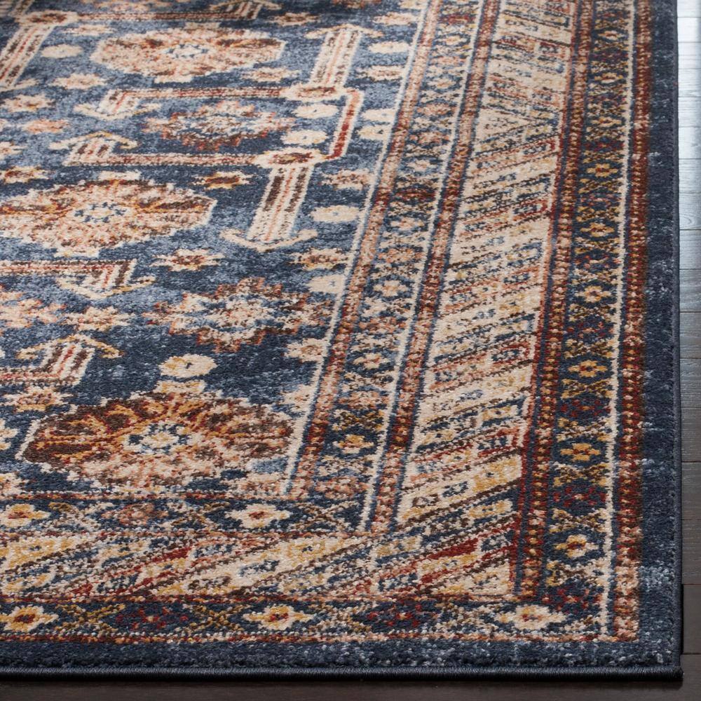 Multicolor Synthetic 8' x 10' Stain-Resistant Traditional Area Rug