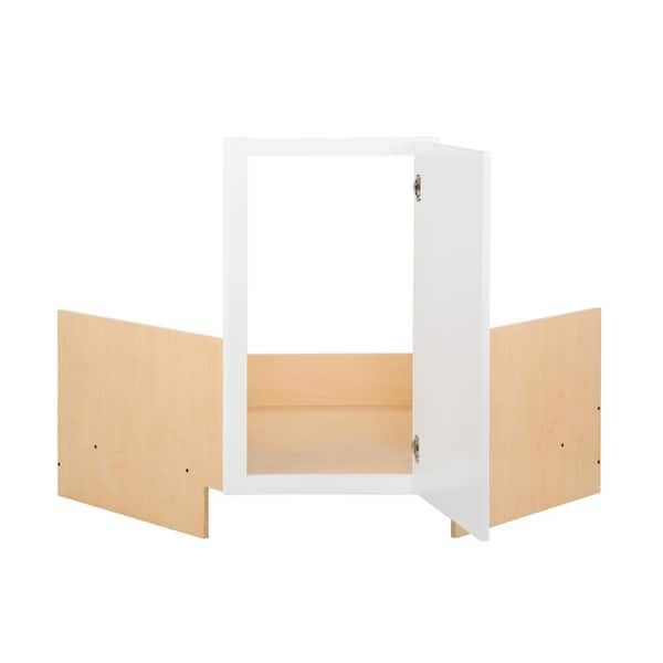 ENKÖPING 2-p door/corner base cabinet set, white wood effect