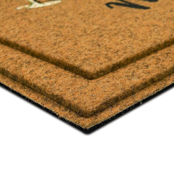 Better Trends Coir Door Mat 100% Natural Jute 18 inch x 30 inch Rectangle, Cat Home