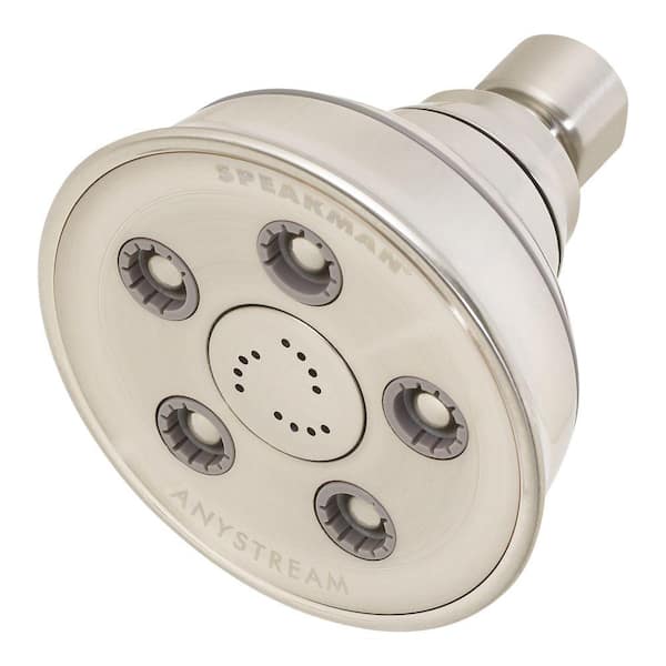 Speakman 3-Spray 3.8 in. Single Wall MountHigh Pressure Fixed Adjustable Shower Head in Brushed Nickel