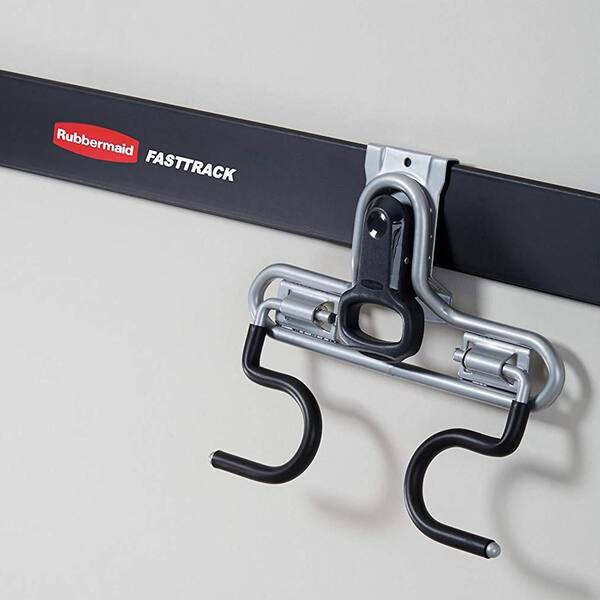 Rubbermaid 2 48 Inch Horizontal Wall Storage Rail w/ Garage & S Hooks (6  Pack) 