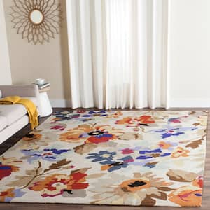 Four Seasons Ivory/Multi 8 ft. x 10 ft. Floral Abstract Area Rug