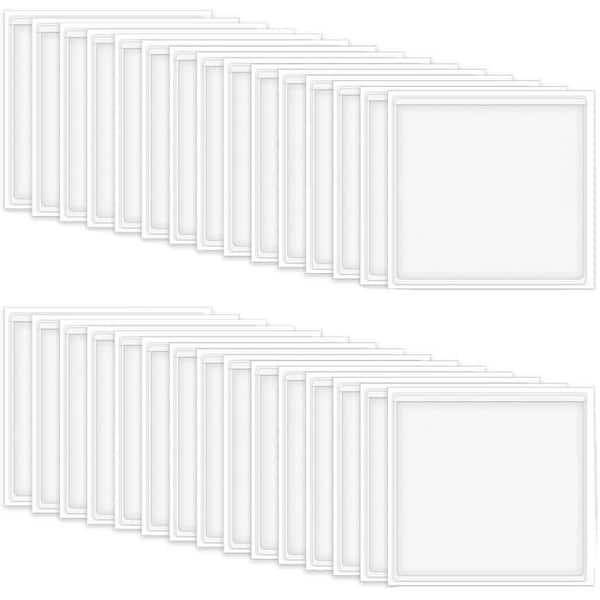 Unbranded Self Adhesive Label Holder Clear Pockets Index Card Shelf Organizer Protecting 3.5 x 3.5 in. 60 Pack