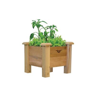 Gronomics 48 in. x 24 in. Weathered Cedar Vinyl Elevated Garden Bed
