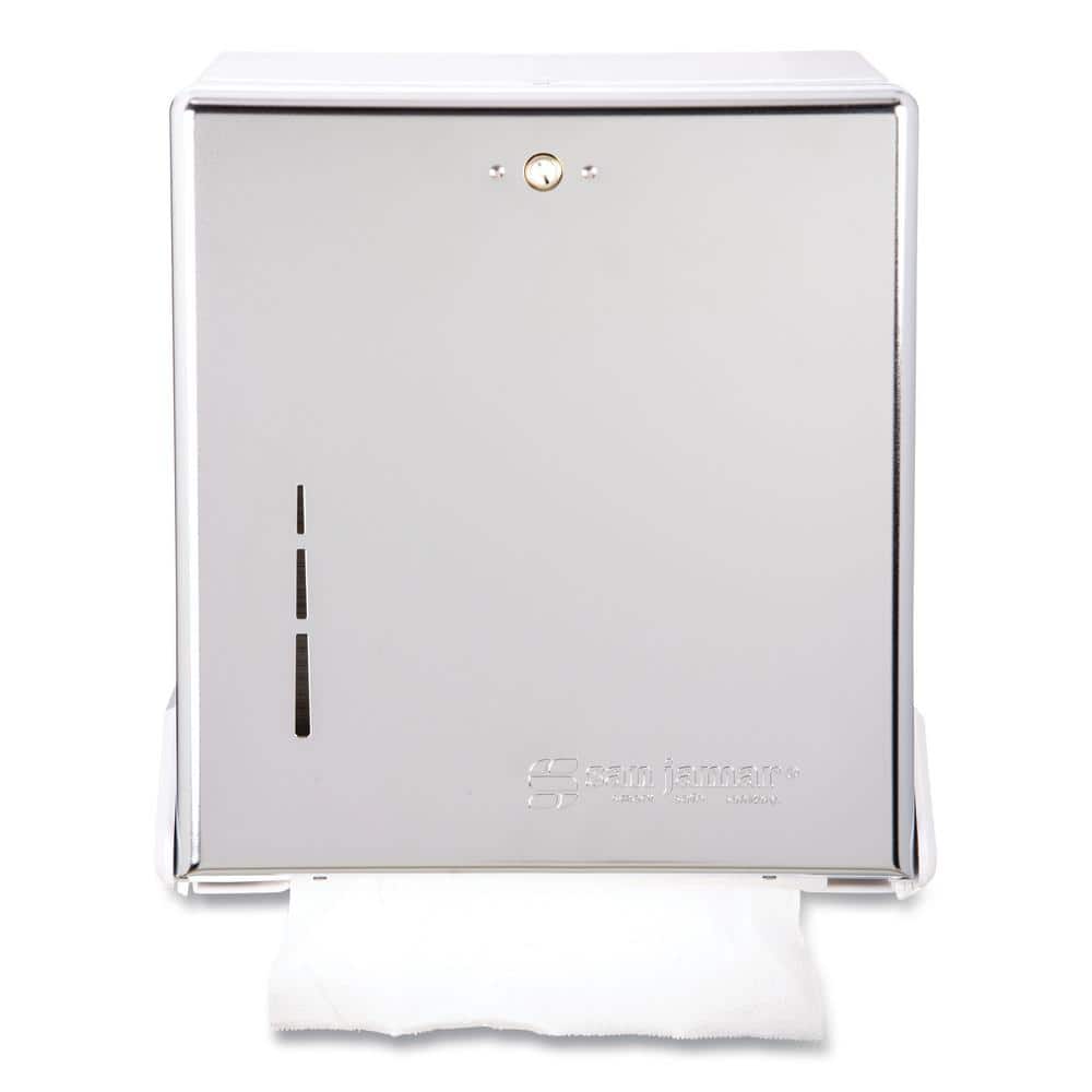 San Jamar Singlefold Paper Towel Dispenser, 10.75 x 6 x 7.5, Chrome