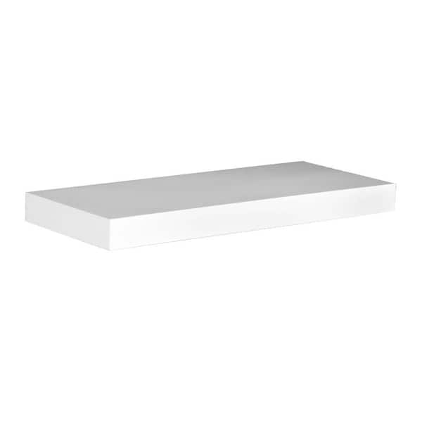 Southern Enterprises Milson 10 in. x 36 in. Floating White Decorative Shelf