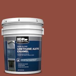 5 gal. #SC-330 Redwood Urethane Alkyd Semi-Gloss Enamel Interior/Exterior Paint