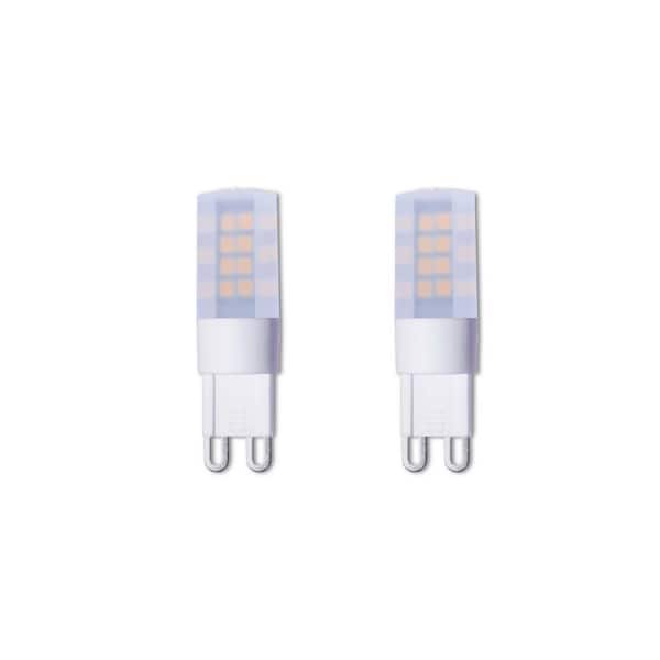 40 - Watt Equivalent Soft White Light T6 (G9) Bi-Pin, Dimmable Frost LED Light Bulb 3000K (2-Pack)