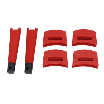 Noir 7-Piece Silicone Handle Pack for Cookware Set Red