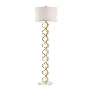 Castile 62 in. Gold Leaf Floor Lamp