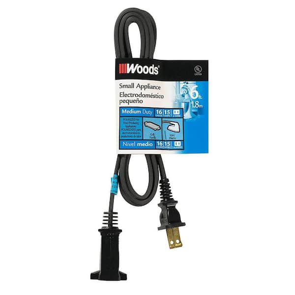 Woods 6 ft. 16/2 2-Wire 292 HPN Appliance Power Cord
