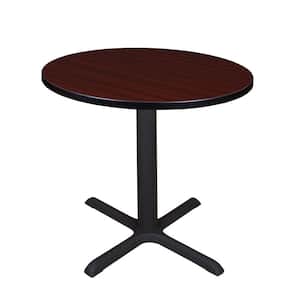 Bucy Mahogany Round 30 in. Breakroom Table