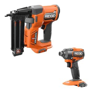 18V Brushless Cordless 18-Gauge 2-1/8 in. Brad Nailer with Brushless Cordless 3-Speed 1/4 in. Impact Driver (Tools Only)