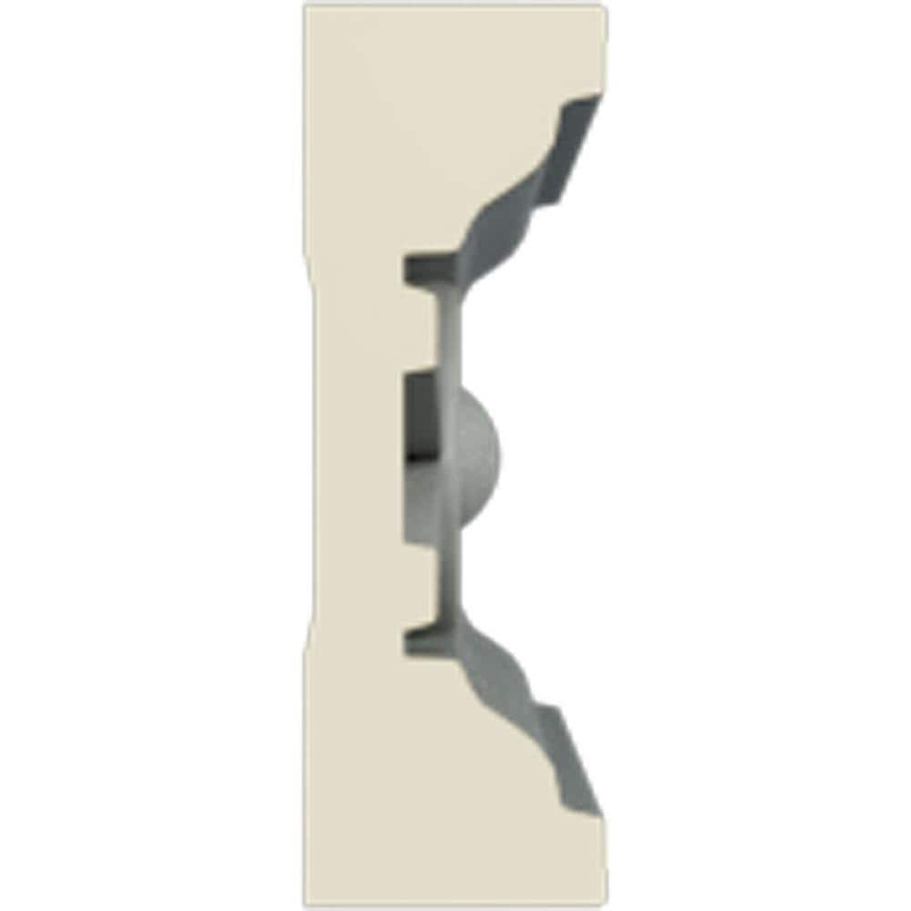 Primed Gray Polyurethane Geometric Chair Rail Moulding Sample