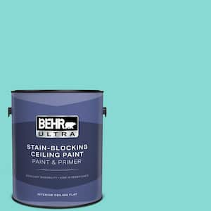 1 gal. #P450-3 Rainwater Ceiling Flat Interior Paint and Primer