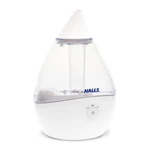 0.5 Gal., Crane x Halls Droplet Cool Mist Humidifier, Clear/White