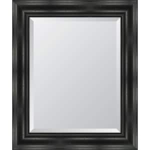 Medium Rectangle Black Beveled Glass Classic Mirror (31 in. H x 37 in. W)