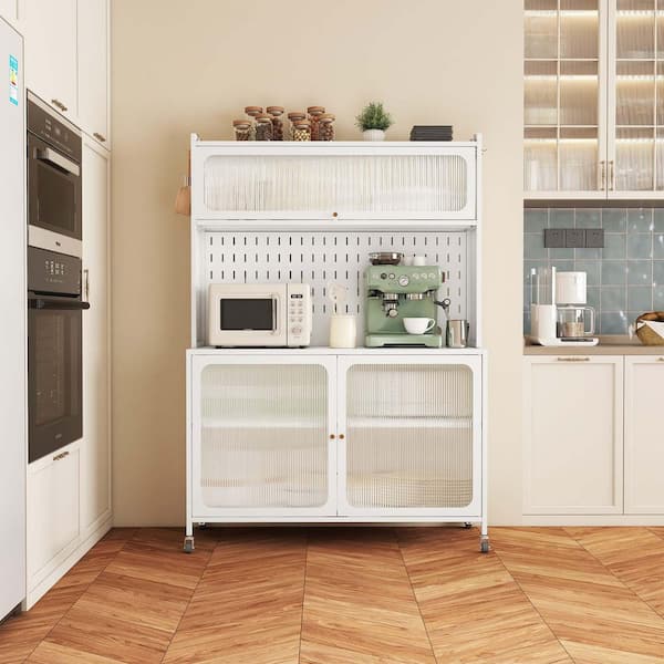 modern white kitchen dresser Homfa 5 Drawer White Dresser with Door, Modern Accent Storage Cabinet Chests of Drawers for Bedroom Living Room, Adult Unisex, Size: One size