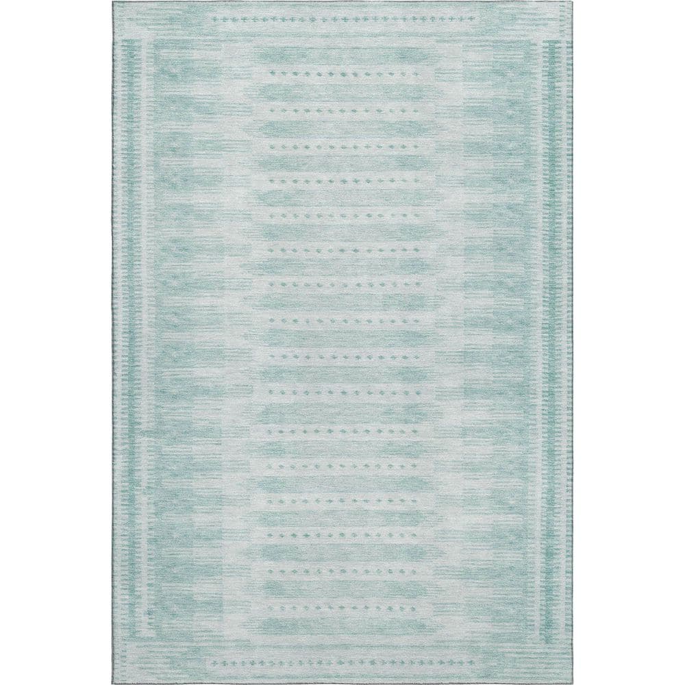 Mayfield Premium Machine Washable Abstract AMF1917 Turquoise 3 ft. x 5 ft. Area Rug price history on PriceWatchPro