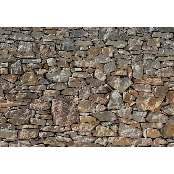Komar 100 in. x 145 in. Stone Wall Mural 8-727 - The Home Depot