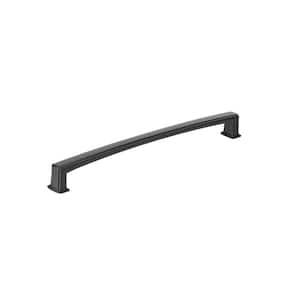 Burano Collection 12 5/8 in. (320 mm) Matte Black Transitional Rectangular Cabinet Bar Pull
