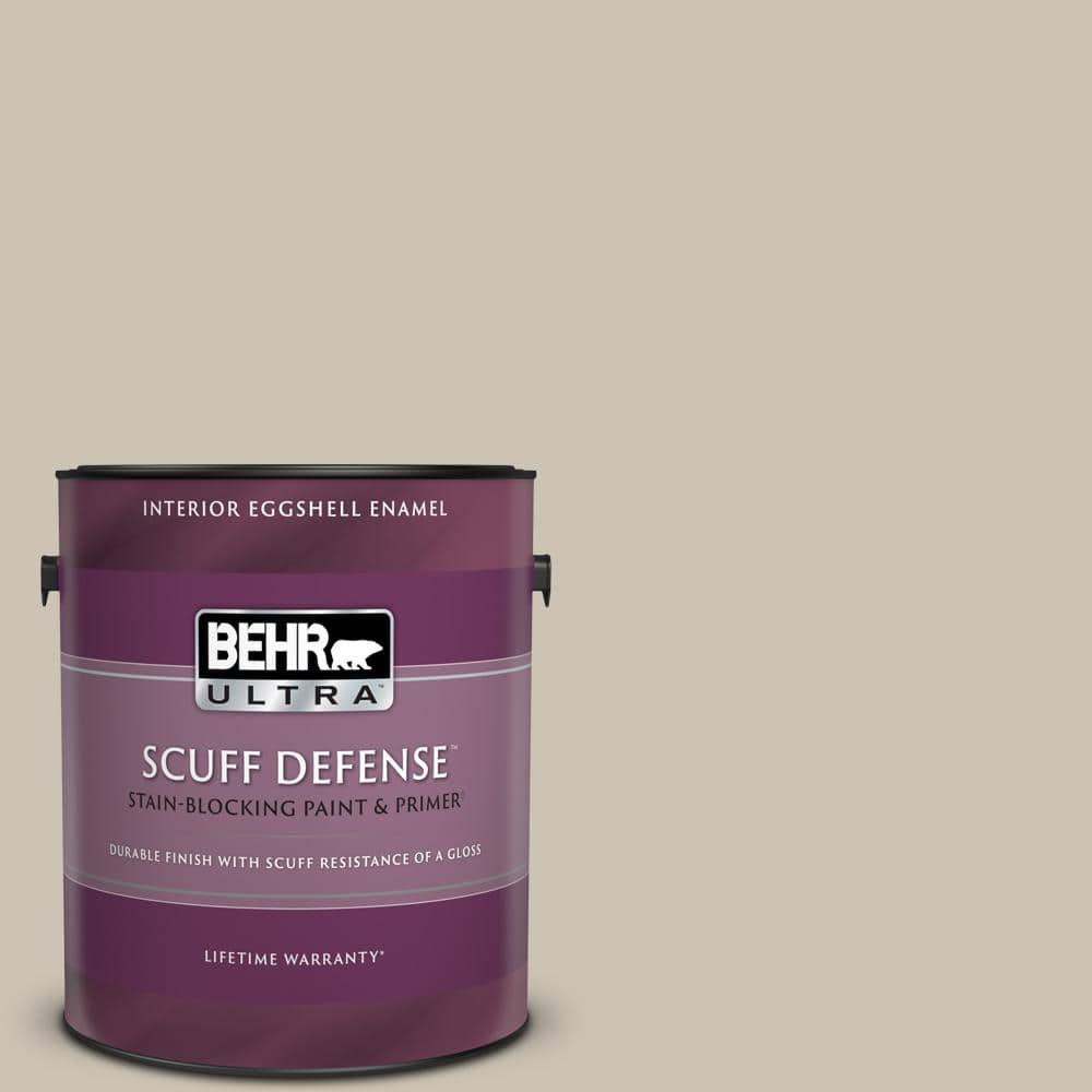 BEHR PREMIUM PLUS 1 qt. #PPU5-08 Sculptor Clay Flat Low Odor Interior Paint  & Primer 105004 - The Home Depot