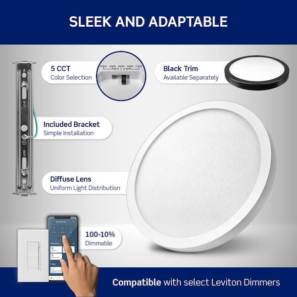 Leviton SDR 9 in. Surface Mount Integrated LED Recessed Downlight